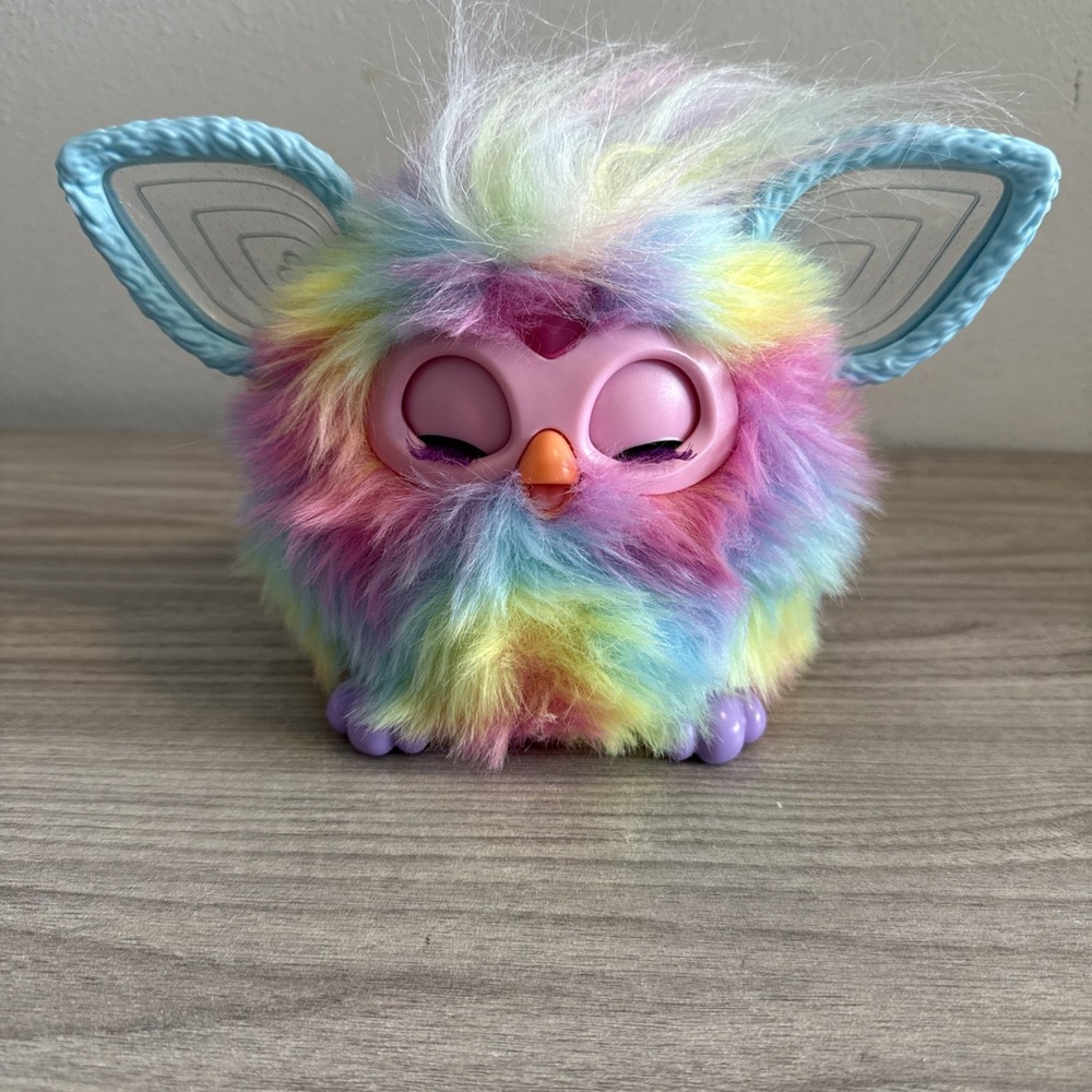 Furby Interactive Electronic Plush Toy Rainbow Tie Dye Tested Works Toy Collect